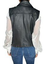Chaqueta Biker Malva Cuero