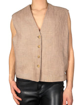 Gilet Cuadros Lino