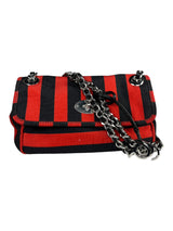 Cartera Rayas Rojo/Negro