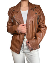 Chaqueta Biker Milena Camel