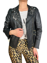 Chaqueta Cuero Aplicaciones