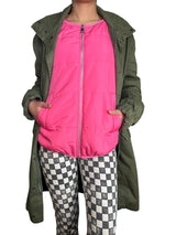 Chaqueta Verde Forro Desmontable