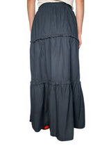 Falda Maxi Negra Vuelos