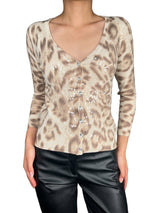 Cardigan Animal Print Brillos