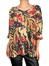 Polera Animal Print Flores