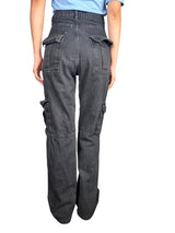 Jeans Cargo Negro Deslavado