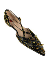 Flats Unia Tachas Cuero