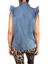 Chaqueta Sin Mangas Denim Vuelos