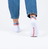 Calcetines Blanco Tricolor Corto