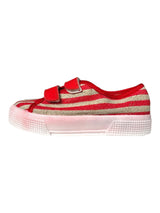 Zapatillas Velcro Rayas Rojas