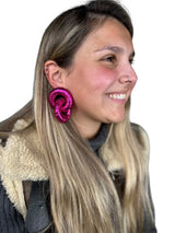 Aros Fucsia Metallic Mini