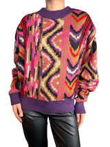 Sweater Red Stripes Patches