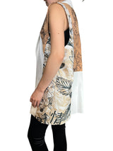 Blazer Sin Mangas Bordado Jacquard