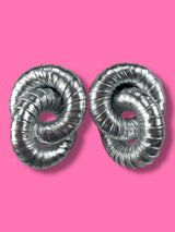 Aros Plateados Metallic Mini
