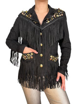 Chaqueta Cuero Flecos