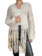Chaqueta Macramé Aurora Cuero