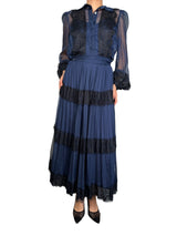 Vestido Plisado Encaje