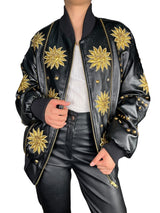 Chaqueta Bomber Sun Black Ecocuero