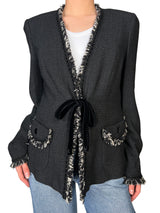 Chaqueta Viscosa Y Lana Virgen