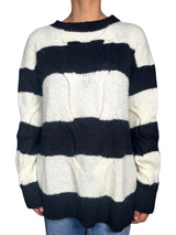 Sweater Rayas Blanco Negro