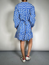 Vestido Azul Estampado
