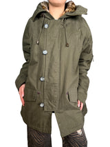 Abrigo Con Piel Artificial en Capucha