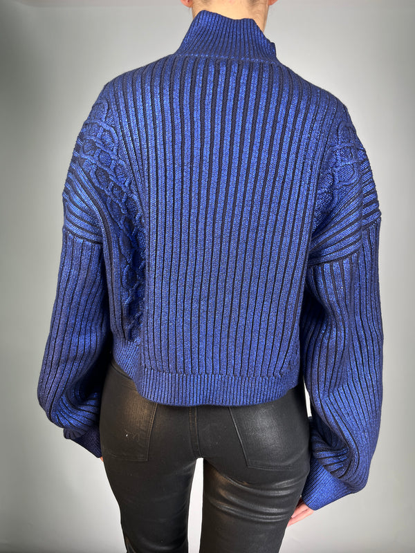 Sweater Azul Metalizado