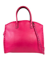 Cartera Garavani Vitello Rockstud Pink Cuero