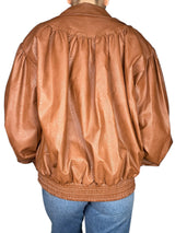 Chaqueta de Cuero Café