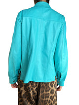 Sobrecamisa Cuero Turquesa