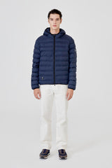 Parka Azul Con Capucha Hombre - Sin Batería