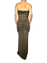 Vestido Strapless Traslucido