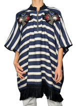 Poncho Aplicaciones Cuero