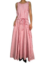 Vestido Rojo/Blanco Rayas