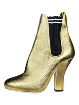 Botines Dorados Cuero