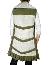 Chaleco Ruffle Cuero