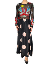 Vestido Seda Aplicaciones
