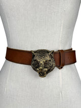 Cinturón Feline Buckle Calfskin Leather
