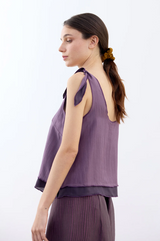 Top Doble Capa Reversible Seda