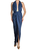 Athena Plunging Vestido Lino