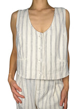 Gilet Lino Rayas