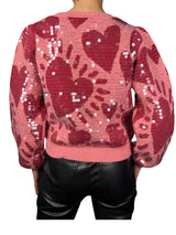 Sweater Pink Hearts Sequin