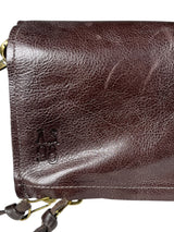 Cartera Margaret Ébano Liso Cuero