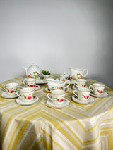 Set 7 Tazas Inglesas Grande Borde Verde