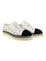 Zapatillas Tweed con Perlas