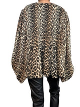 Blusa Animal Print Plisada