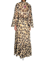 Vestido Fibras Metalizado Animal Print