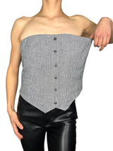 Gillet Strapless Cuadrillé