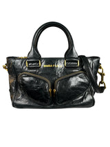 Bolso tote Pocket mediano piel negro