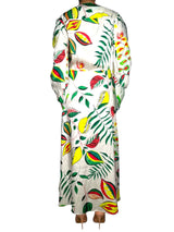 Vestido Satinado Hojas
